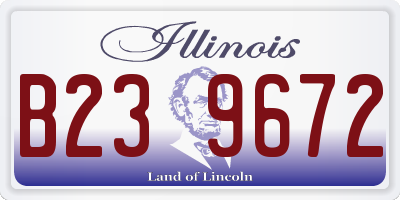 IL license plate B239672