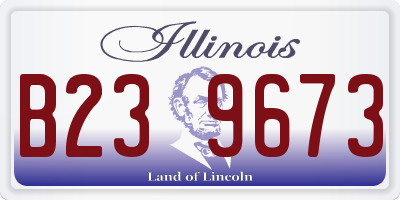 IL license plate B239673