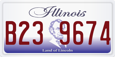 IL license plate B239674