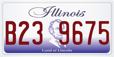 IL license plate B239675