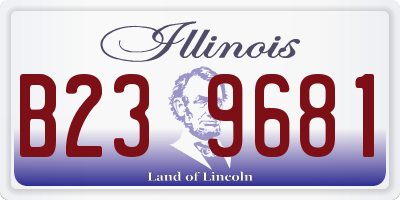 IL license plate B239681