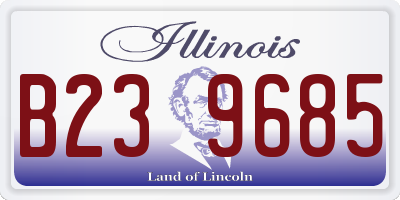 IL license plate B239685