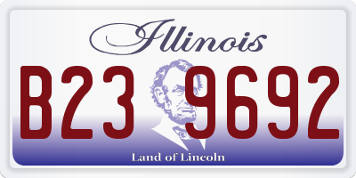 IL license plate B239692