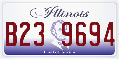 IL license plate B239694