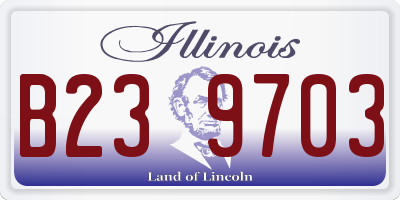 IL license plate B239703