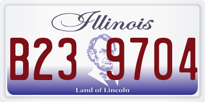 IL license plate B239704