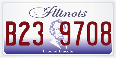 IL license plate B239708