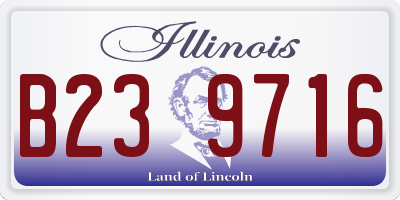 IL license plate B239716