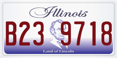 IL license plate B239718