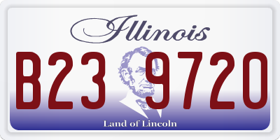 IL license plate B239720