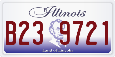IL license plate B239721