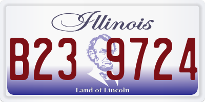 IL license plate B239724