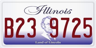 IL license plate B239725