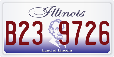 IL license plate B239726