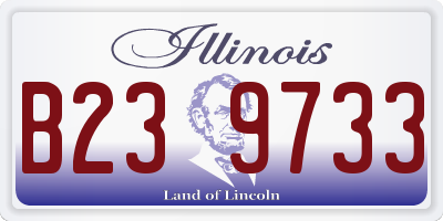 IL license plate B239733