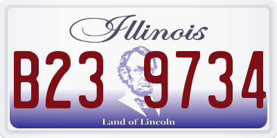IL license plate B239734