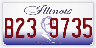 IL license plate B239735