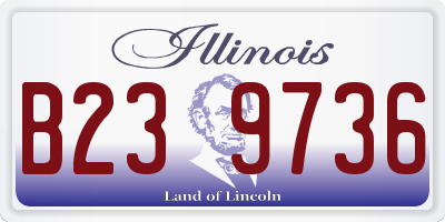 IL license plate B239736