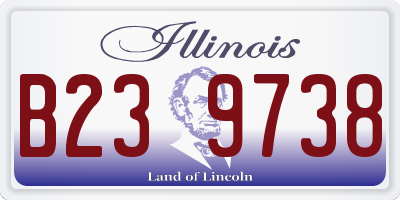 IL license plate B239738