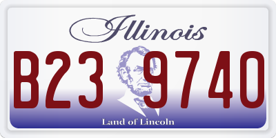 IL license plate B239740