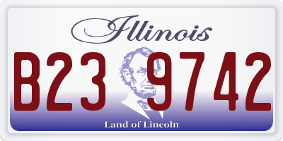IL license plate B239742