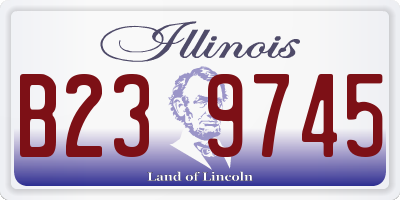 IL license plate B239745