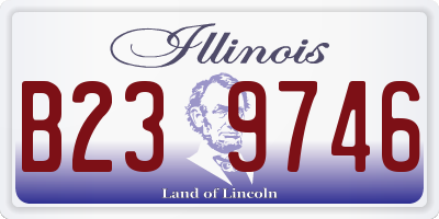 IL license plate B239746