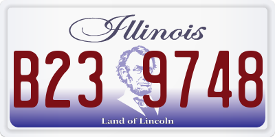 IL license plate B239748