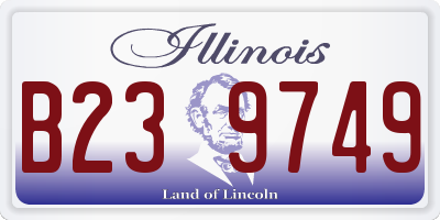IL license plate B239749