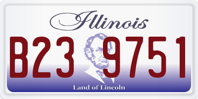 IL license plate B239751