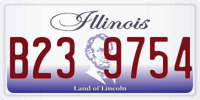 IL license plate B239754