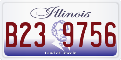 IL license plate B239756