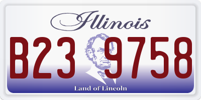 IL license plate B239758