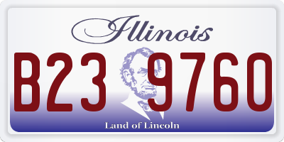 IL license plate B239760