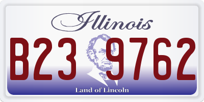 IL license plate B239762
