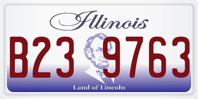 IL license plate B239763