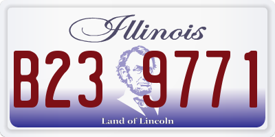 IL license plate B239771
