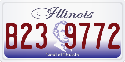 IL license plate B239772