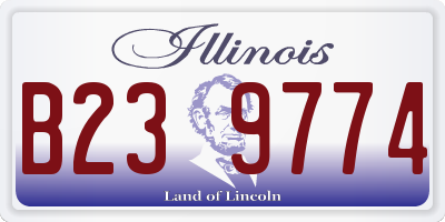 IL license plate B239774
