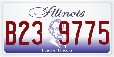 IL license plate B239775