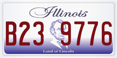 IL license plate B239776