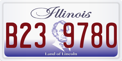 IL license plate B239780