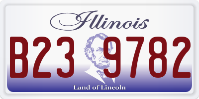 IL license plate B239782