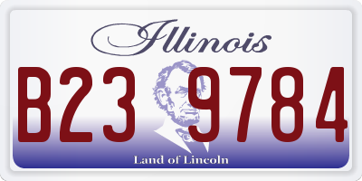 IL license plate B239784