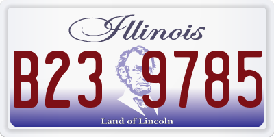 IL license plate B239785