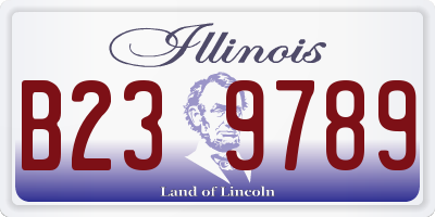 IL license plate B239789