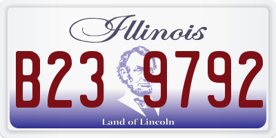 IL license plate B239792
