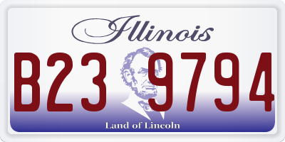 IL license plate B239794