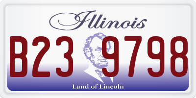 IL license plate B239798