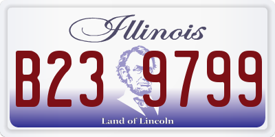 IL license plate B239799